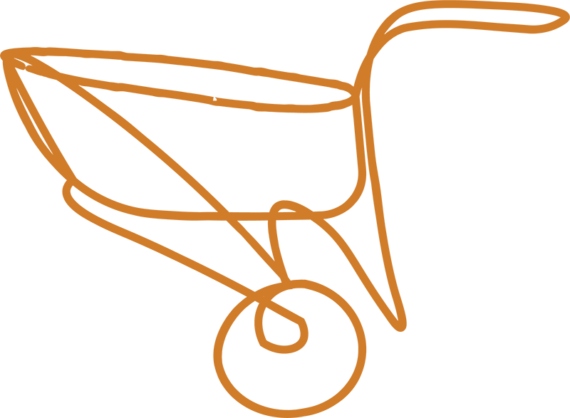 Wheelbarrow Orange Wheelbarrow